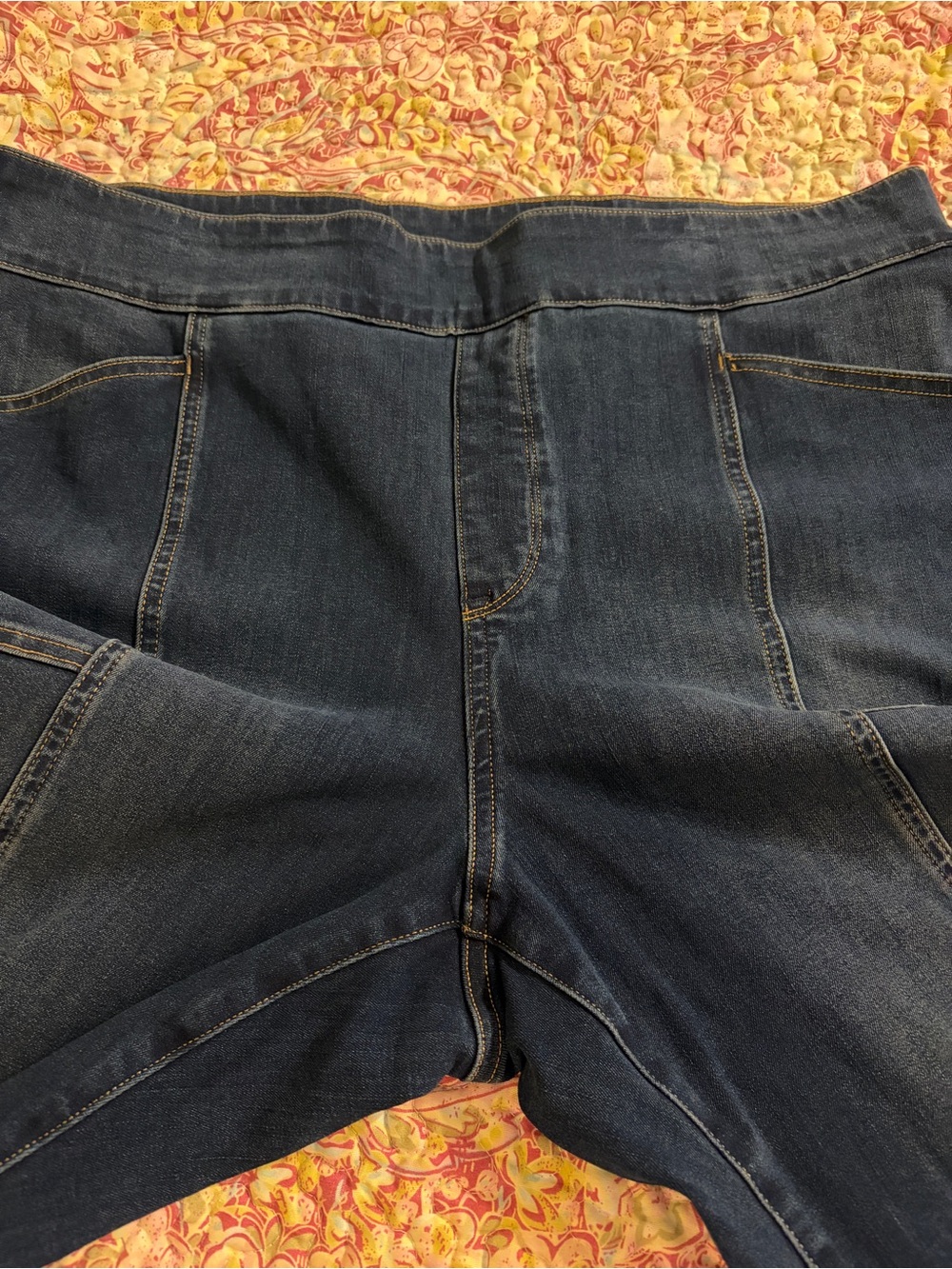 Duluth Trading Co Jean-Netics Pull-On Stretch Skinny Jeans Dark Blue Size 18 - Picture 9 of 11